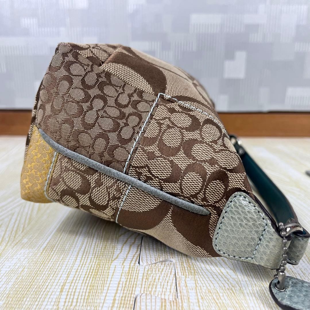 COACH Accessory Pouch Vanity Patchwork Handbag Be… - image 22
