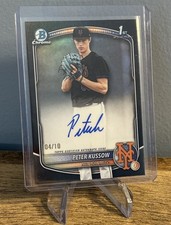 2025 Bowman Draft Peter Kussow 1st Black Refractor Auto 4/10 CPA-PK METS ⚫️