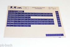 Microfich Spare Parts Catalog Kawasaki GPZ 600 R Models 1987 - 1988 Stand