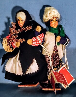 Vintage 80s Jay of Dublin Dolls Dublin Flower Seller & Connemara Man handmade 5''