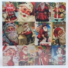 Remarks 1000 pc St. Nick Christmas Puzzle Made in USA w/ Poster