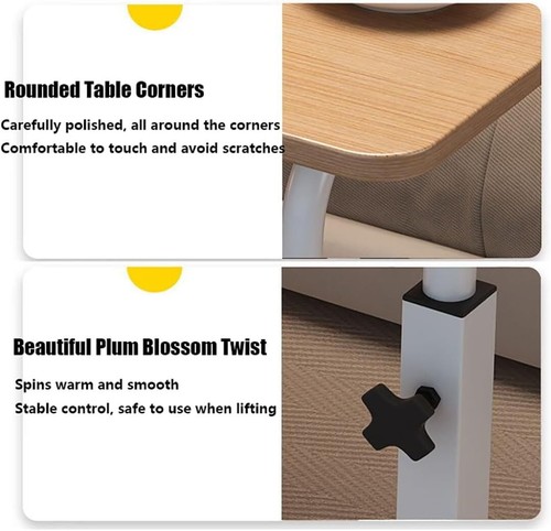 Home Study Table Notebook Computer Folding Laptop Trolley Desk Adjustable Height - Picture 12 of 22