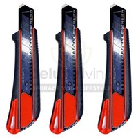 3X WüRth 2K Cuttermesser 18Mm + 9 Klingen Extrem Scharf Teppichmesser 071566295