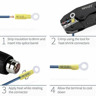Heat Shrink Wire Connectors Electrical Ring Fork Spade Heat Shrink Wire Connectors Electrical Ring Fork Spade