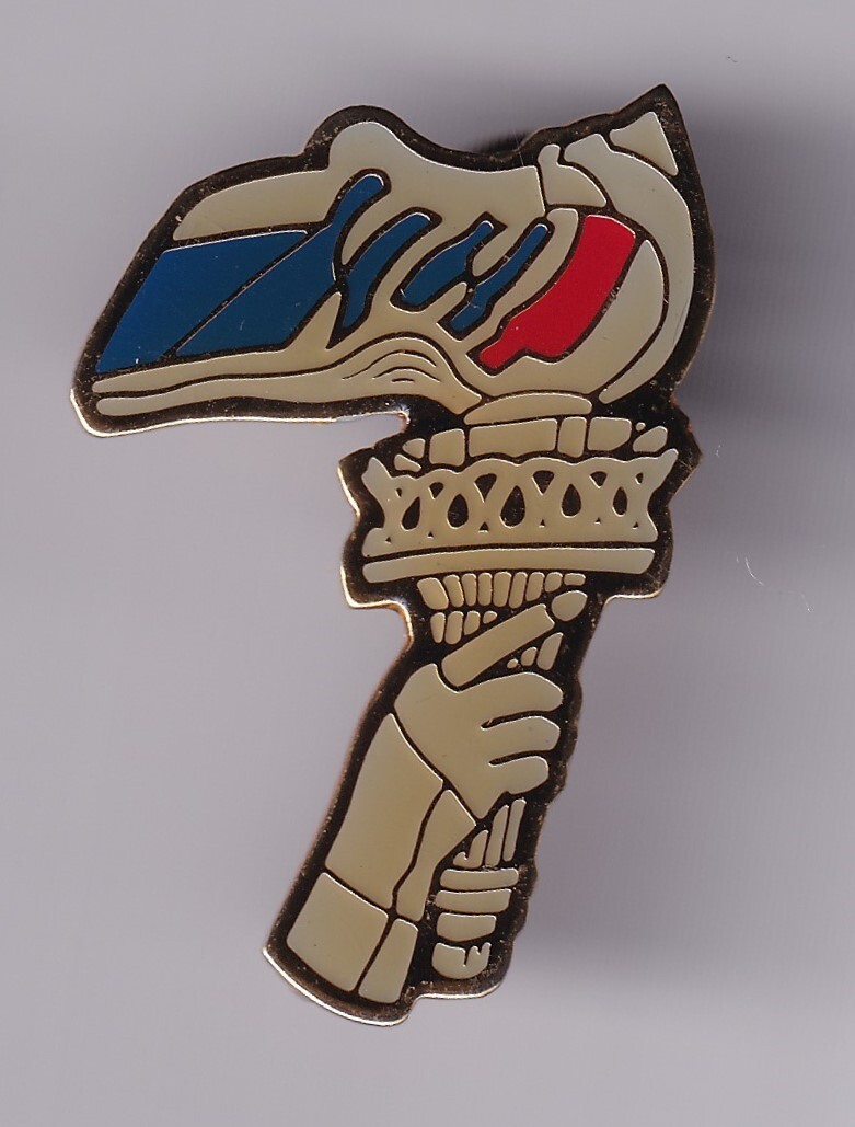 Pin's Olympique Albertville 92 – Relais De La Flamme – Hippopotame – France