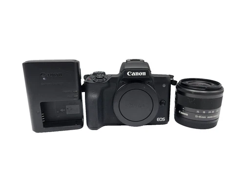 Canon EOS M50 Mirrorless Camera W/15-45mm Lens & Charger 0458932