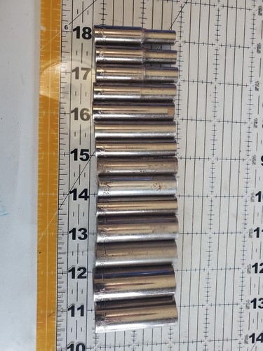 Craftsman USA 1/4" Socket Lot Set Deep SAE Mechanic Tool - Foto 1 di 13