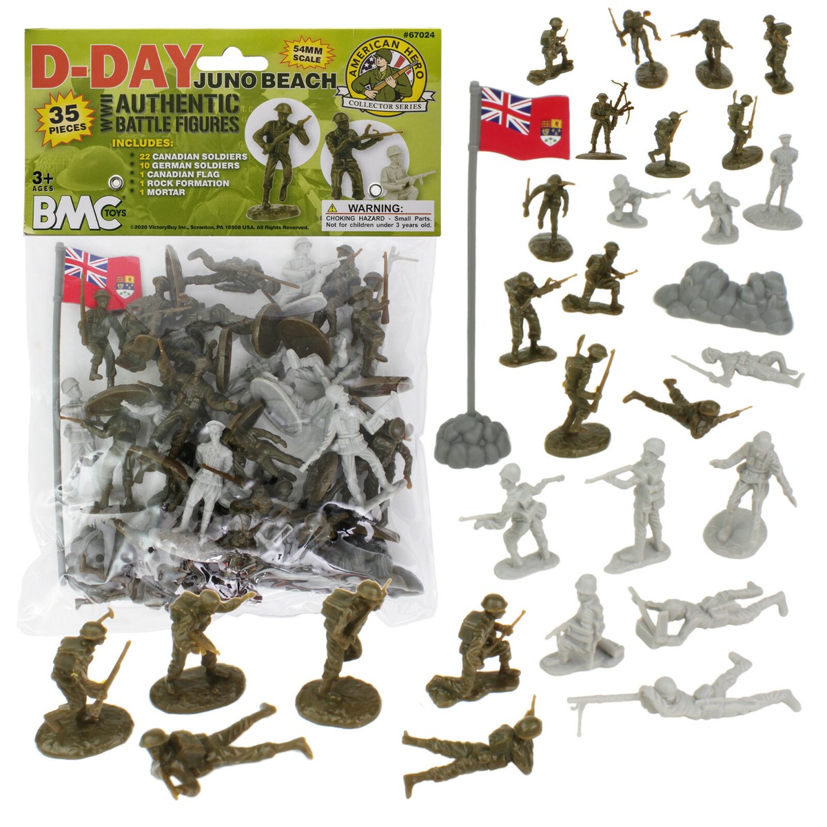 BMC WW2 D-DAY Juno Beach Plastic Army Men Canadian German Soldier