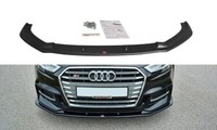 CUP Spoilerlippe Schwarz Audi A3 S-Line S3 8V Facelift Front Schwert Ansatz V1