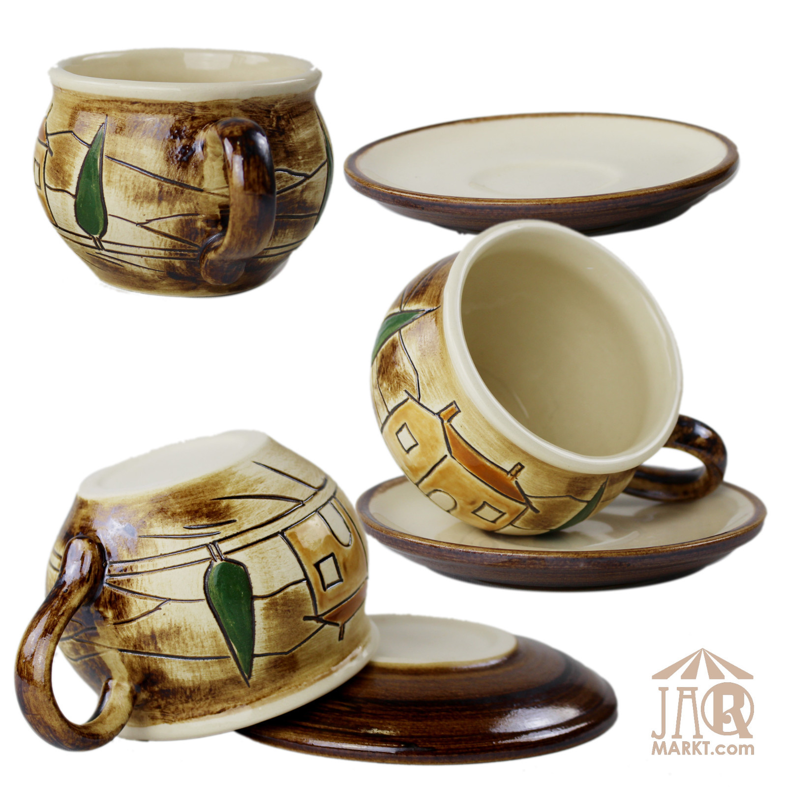 TEETASSE KAFFEETASSE GROSS Mojave Glasur Keramik Teetasse Steingut