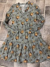 ASOS Object Green With Flowers Dress New
