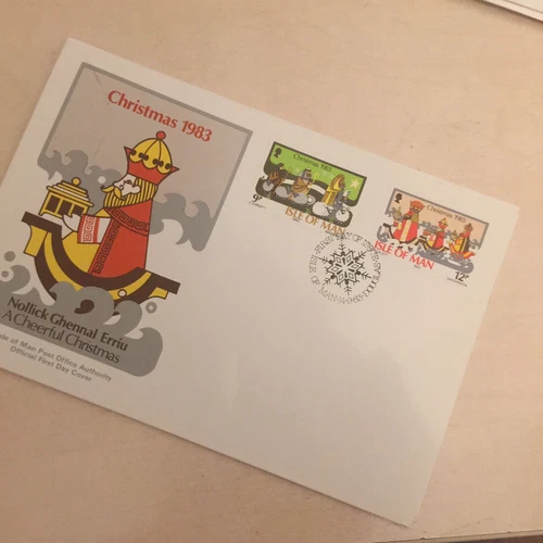 GB ISLE OF MAN FDC FIRST DAY COVER CHRISTMAS 1983 Unaddressed  WCP