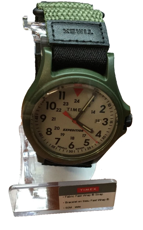Timex Men's Expedition Acadia TW4B29300 - Black/Green 20mm Fabric Strap NEW - image 2 of 3