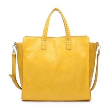 Moda Luxe Yellow Crossbody Tote Bag