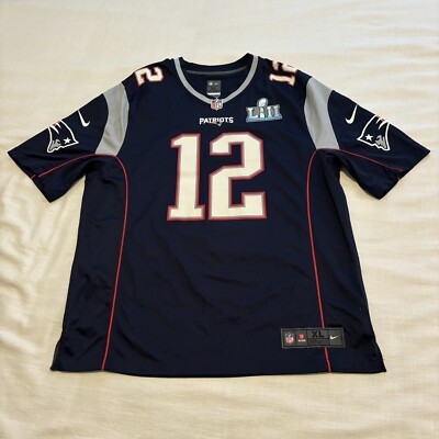 NFL スーパーボウル　ペイトリオッツ Tom Brady ユニフォームMサイズ Tom Brady New England Patriots Official NFL Super Bowl Jersey Nike