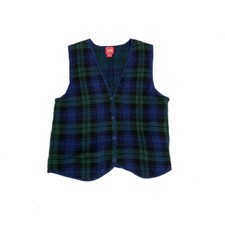 Vintage Y2k Plaid Acrylic Knit Sweater Vest