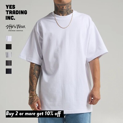 SHAKAWEAR MENS MAX HEAVYWEIGHT SHORT SLEEVE T SHIRTS SHAKA WEAR COTTON TEE SHIRT