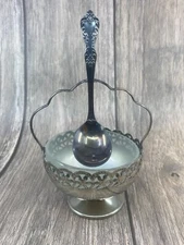 Celtic Quality Plate Made in England Sugar Bowl with Wm Rogers Spoon Extra Plate