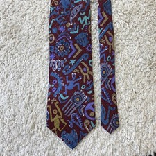 Tango by Max Raab Men's Silk Neck Tie Multicolor Primal Instincts Cave Graffiti