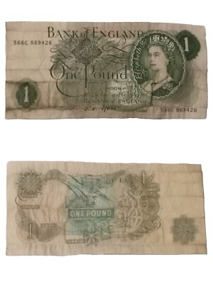 J.S. F FORDE £1  S66C  VERY RARE PREFIX FIRST SERIES  QEII  BANK OF ENGLAND B320