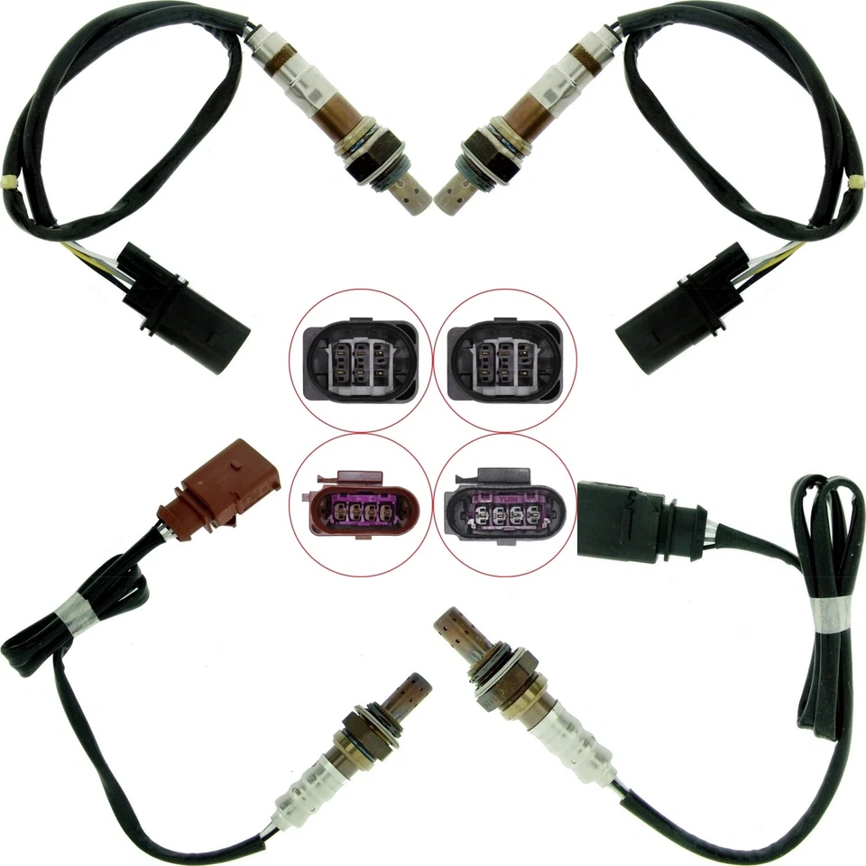 4pcs Upper+Lower Oxygen Sensor For Audi A6 A4 3.2L V6 2005 2006 2007 2008 2009 - Image 3 of 4