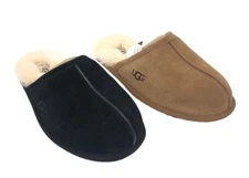 UGG Men's Scuff Slippers Chestnut Black Suede Scuffs 1101111