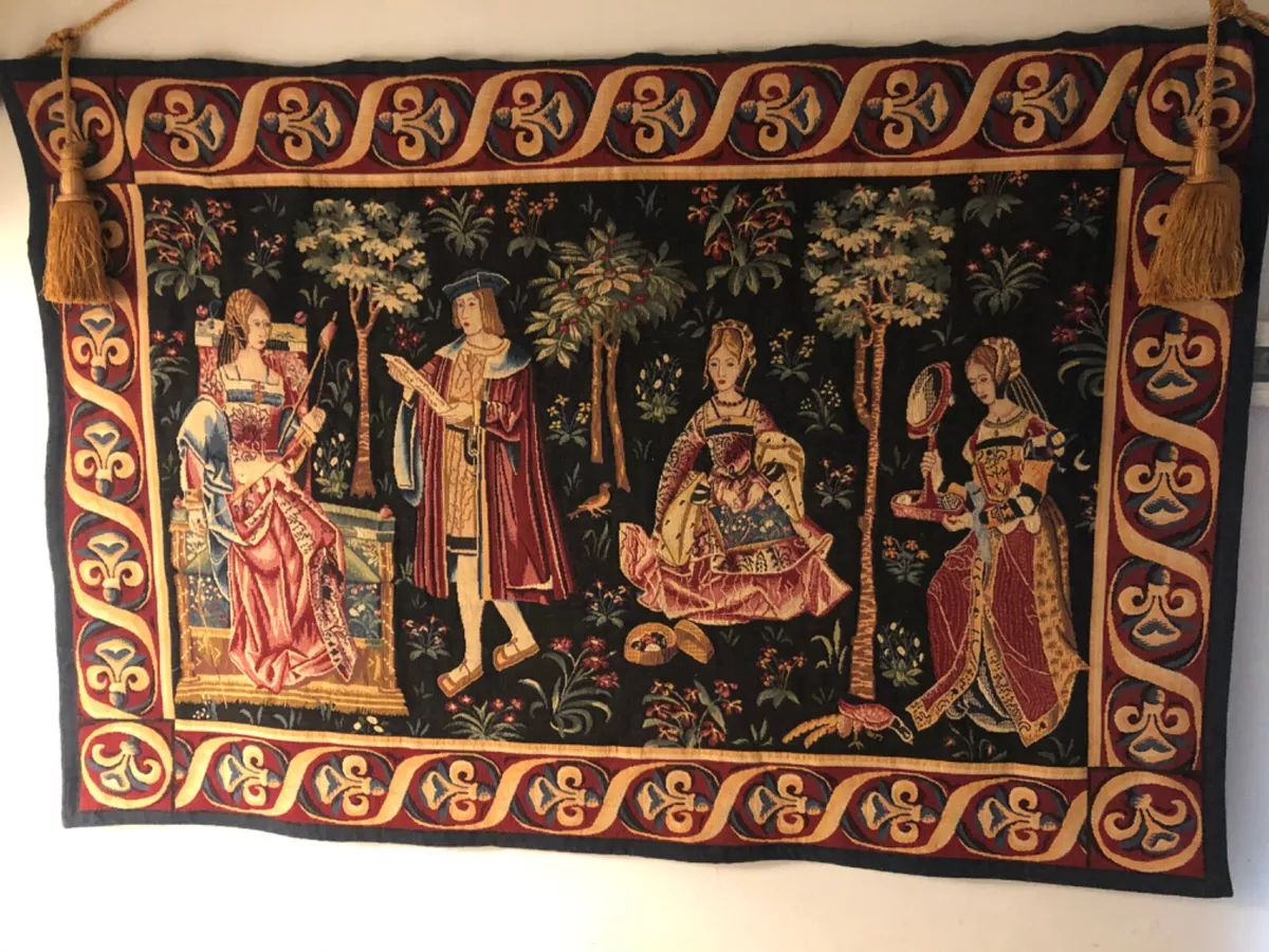 Vintag LG Point des Meurins French XVI QUEEN RENAISSANCE Tapestry GOBELIN