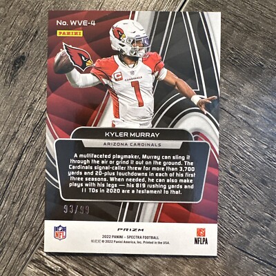 Kyler Murray 2022 Panini Spectra #WVE-4 Wavelength Insert 93/99