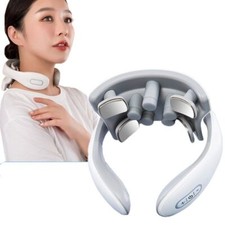 Smart Neck Massager Vibration TENS Pulse Massage Electric Hot Compress Cervical