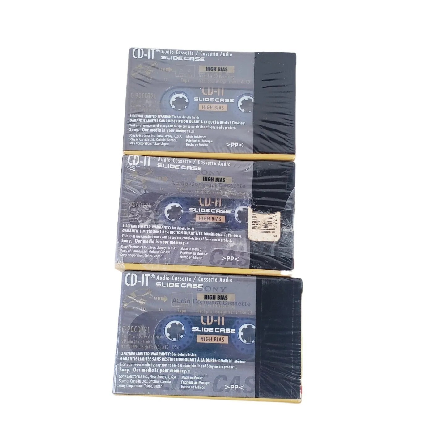 Sony CDIT 90 Minute Cassette Tapes 3Pack Brand new sealed Audio