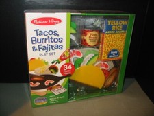 Melissa Doug 34 Piece Tacos Burritos Fajitas Playset Factory Rare New