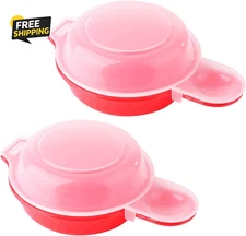 2Pcs-Microwave Egg Cooker,Microwave Egg Maker,1 Minute Fast Egg Hamburg Omelet