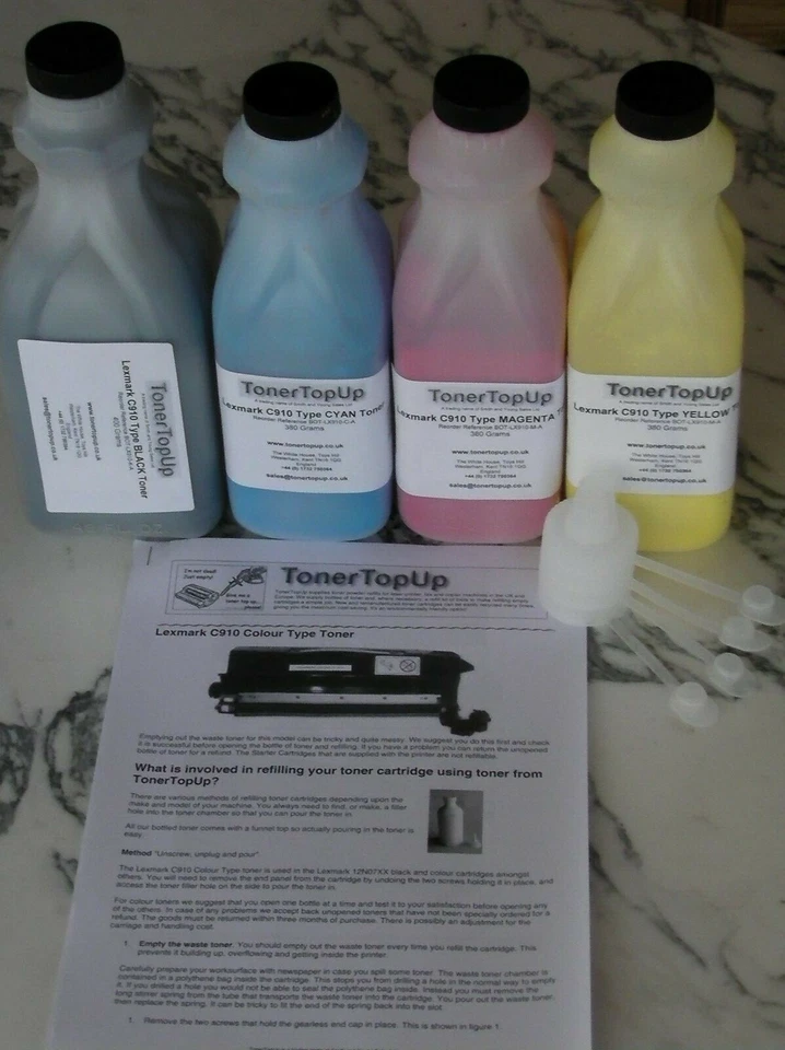 Paquete de recambios de tóner Rainbow IBM Infoprint Color 1228 1357 1567n 53P9396 93 94 95 Foto 2 de 2