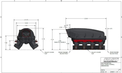 FAST 103mm LSXHR LS3 Hi-Ram Polymer Intake Manifold Rectangle Port