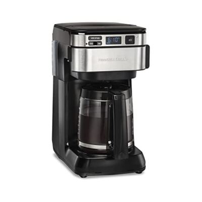 Hamilton Beach Programmable Coffee Maker, 12 Cups, Front Access Easy Fill, Pause