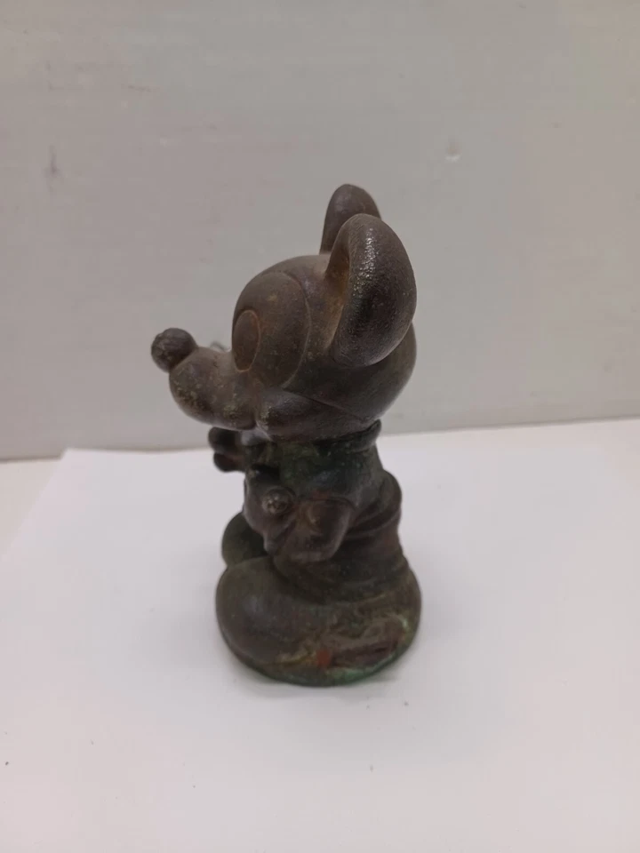 Figura de metal antigua molde de juguete original de Mickey Mouse de colección sin marcas encontradas 5,75"  Foto 2 de 4