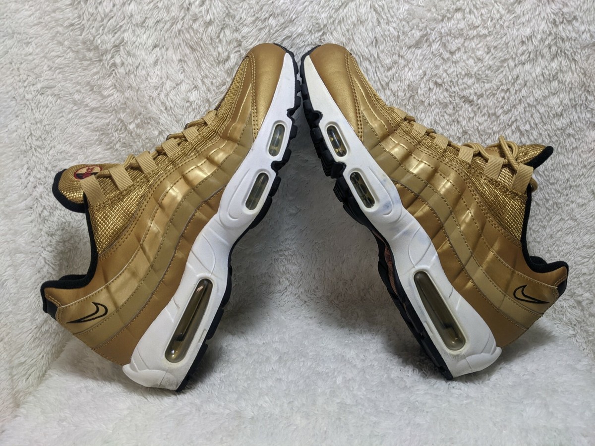 🔥 Nike Air Max 95 QS 2017 Metallic Gold 918359-700 Size 9.5