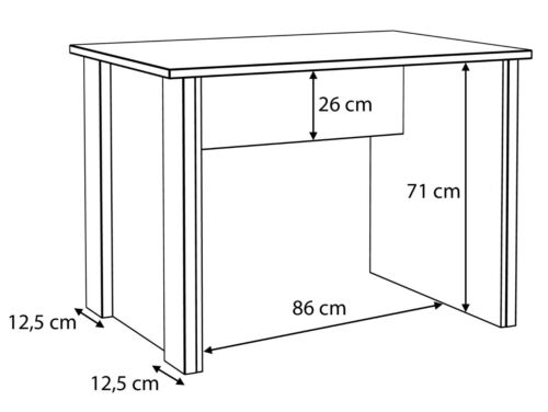 Winkelschreibtisch Eckschreibtisch Schreibtisch CASSIA 173x223 cm Vintage Grau - Bild 8 von 12