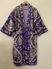 Boho Hand Embroidered Cotton Canvas Long Kimono For Summer Indian Kimono