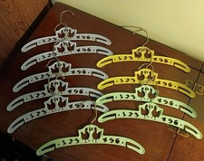 10 Vtg Childrens J Spiegel Clothing Hangers Chicken Rooster Numbers Counting USA