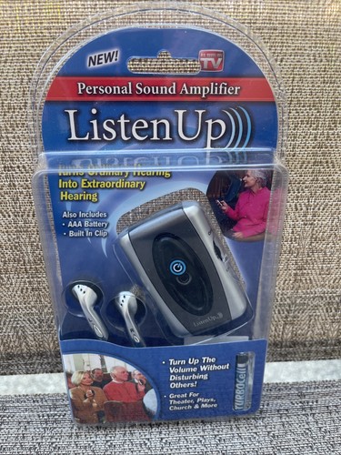 Listen Up Personal Sound Amplifier w/ Ear Buds As Seen On TV NEW & SEALED!!!