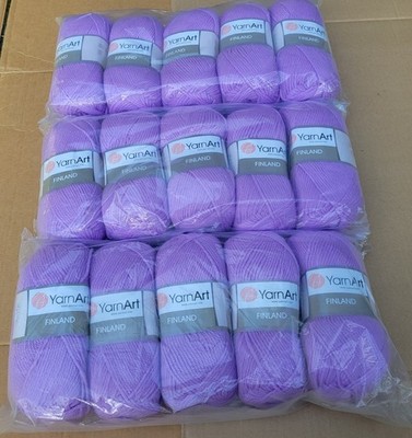 YarnArt Finland x 15 Color 223 Lavender 3.5 oz 218 yds 100% Acrylic #3 DK Light