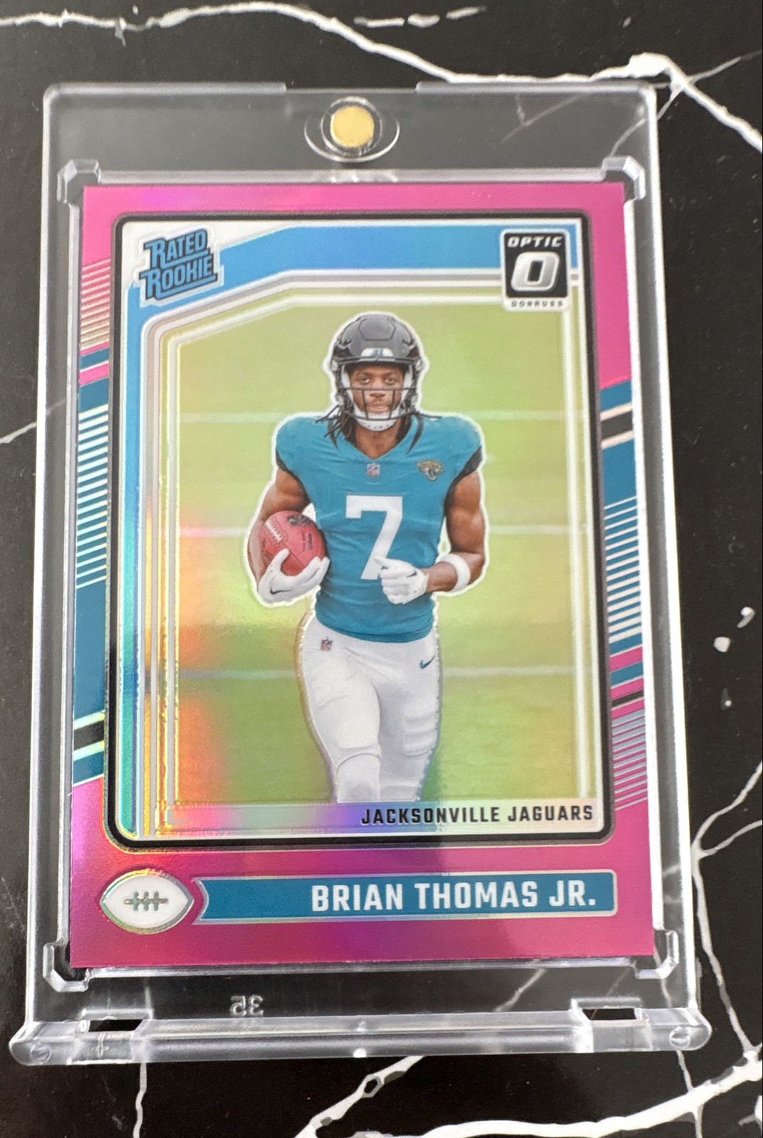 2024 Panini Donruss Optic - Rated Rookie Brian Thomas Jr. #214 Pink Prizm (RC)