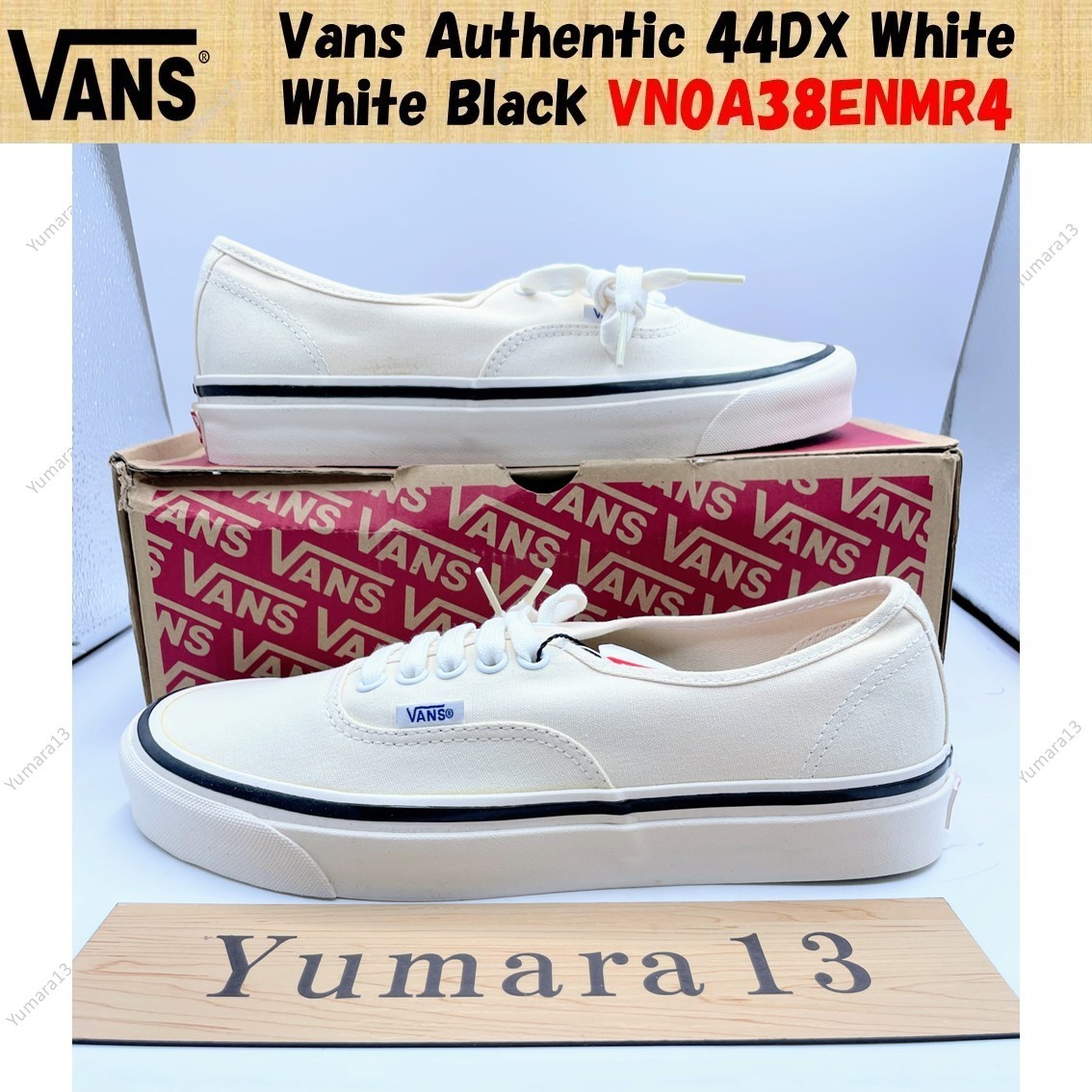 Vans Authentic 44DX White White Black VN0A38ENMR4 Men's Size | eBay