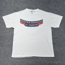 Vintage 1996 Denver Broncos Afc Champions T-Shirt Large RARE MENS WHITE