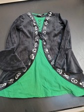 Disney Hocus Pocus Winnifred Sanderson Costume Black Velvet Dress Girls XS