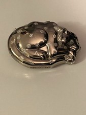Vintage 80s Daniella Silver Panther Clutch/Purse With Crystals No Chains