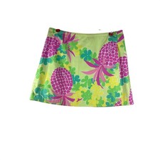 Lilly Pulitzer reversible wrap skirt vintage size 4 Diamond Head Hula Monkeys