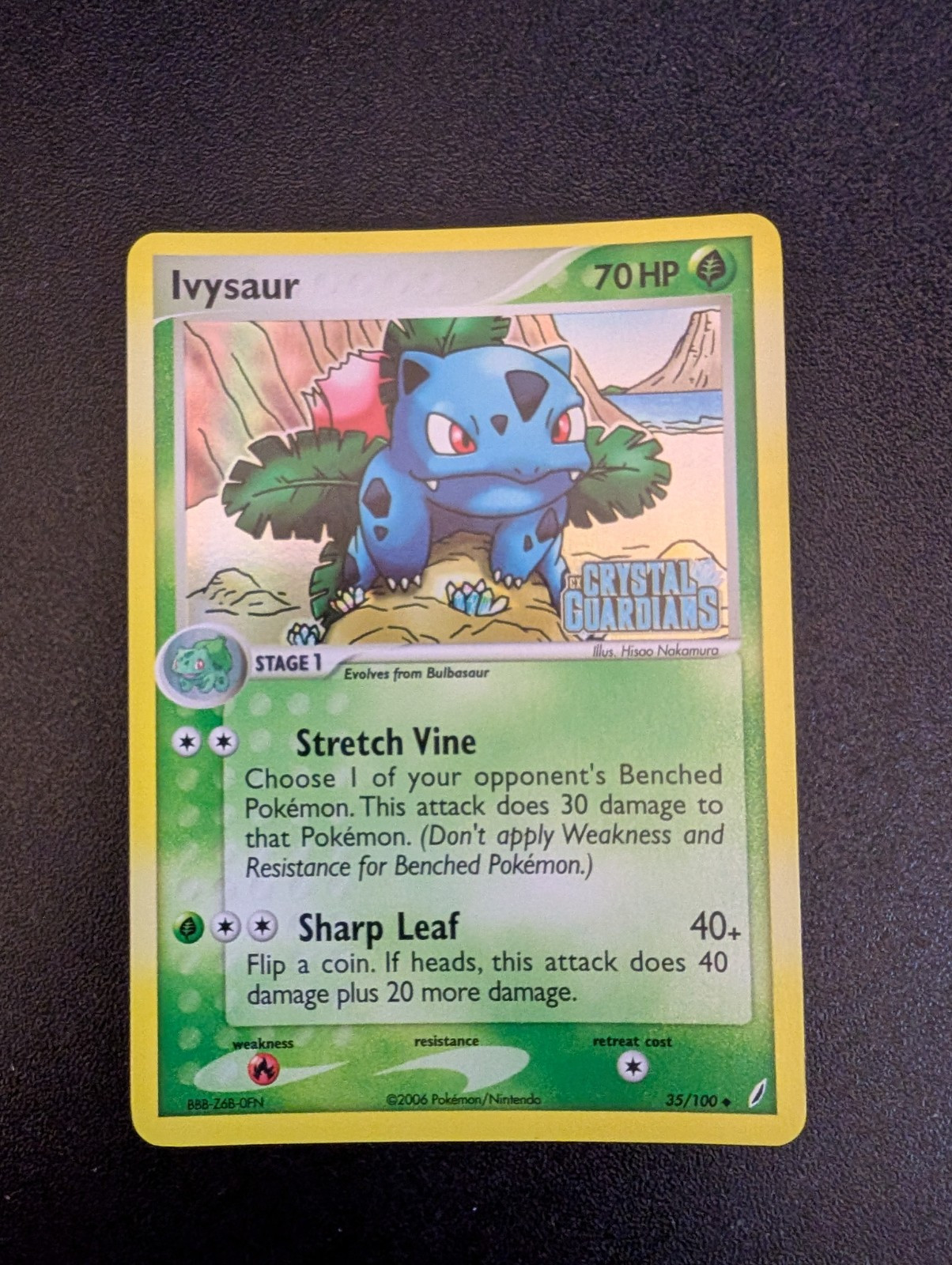 Ivysaur - 35/100 - Pokemon Crystal Guardians Reverse Holo Rare Card LP