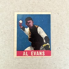 1949 Leaf Baseball Al Evans Washington Senators Card #22
